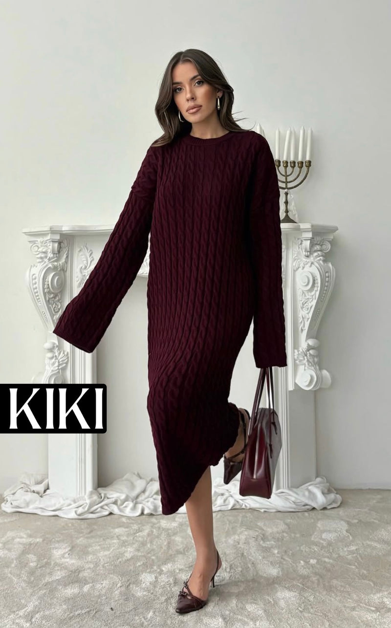 Robe longue en tricot