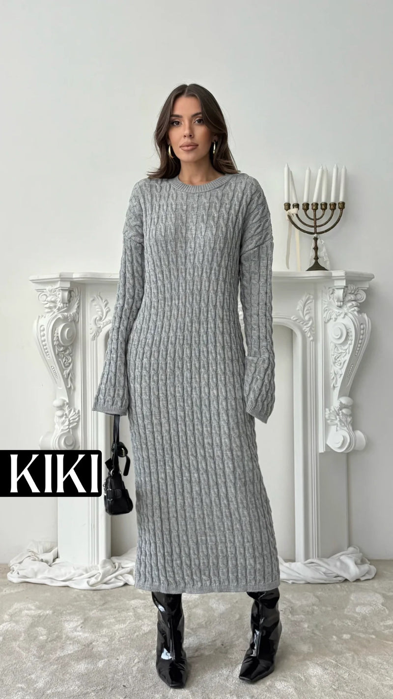 Robe longue en tricot