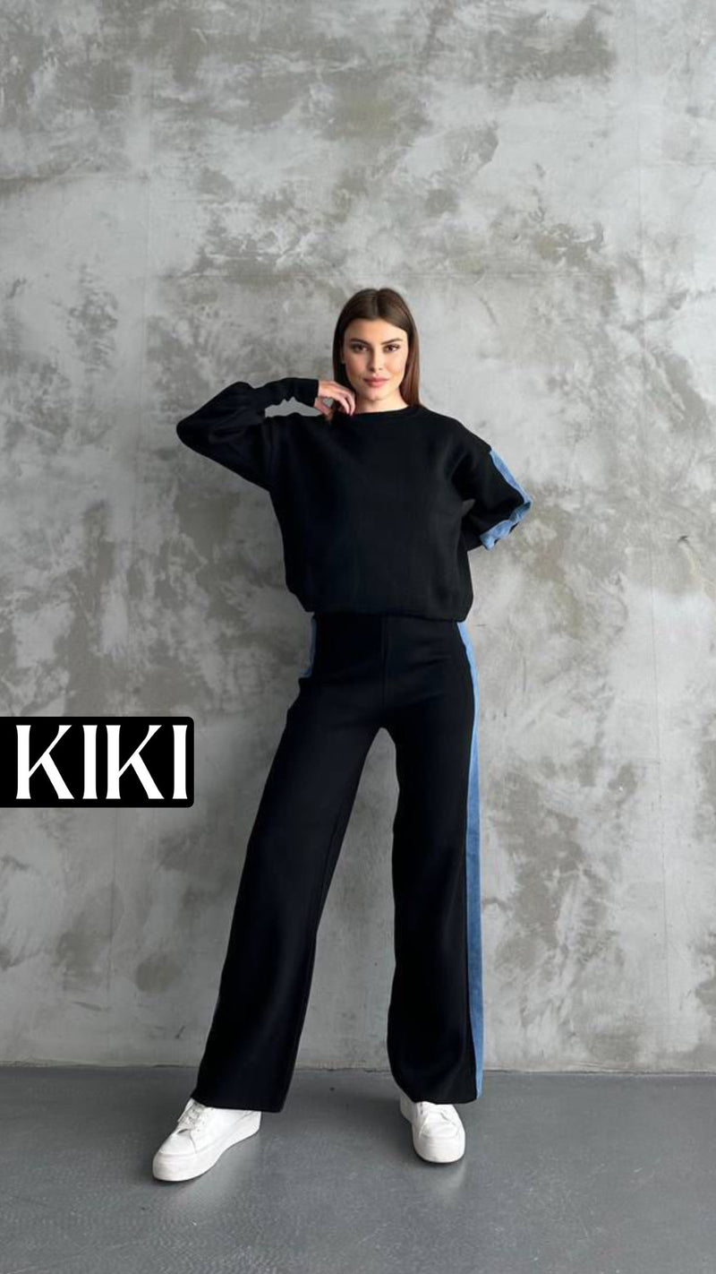 Ensemble duo détaillé de jeans