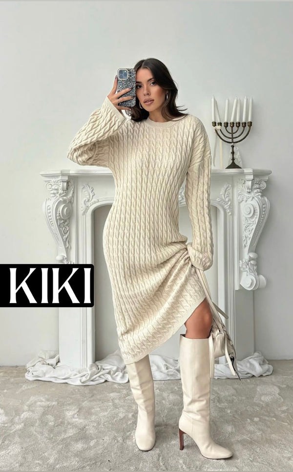 Robe longue en tricot