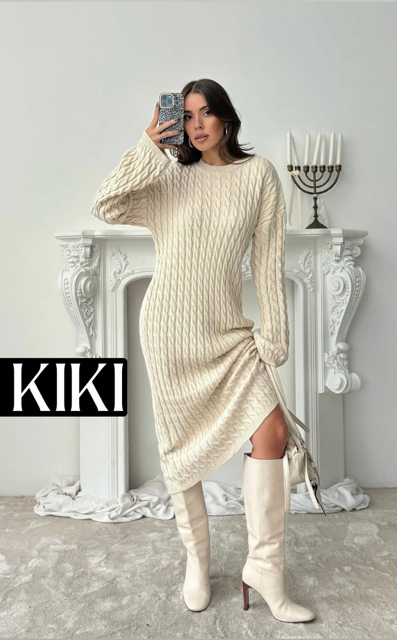 Robe longue en tricot