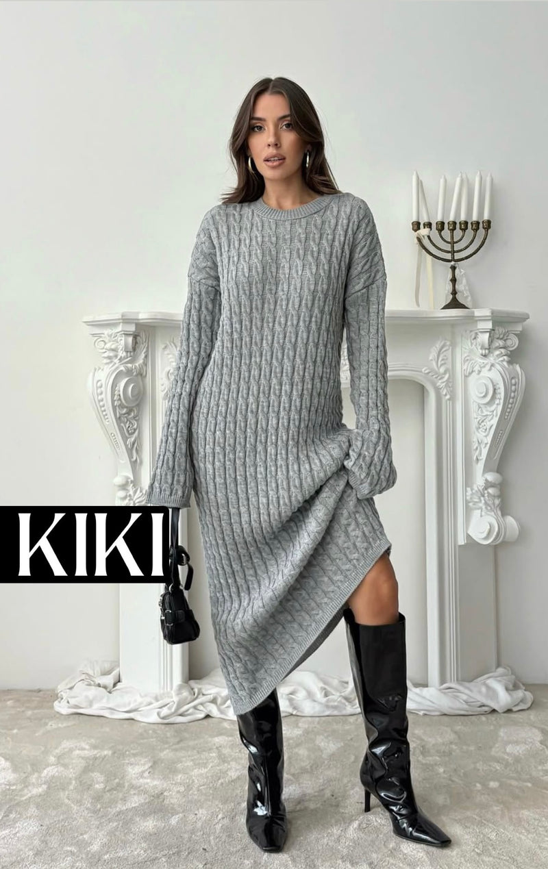 Robe longue en tricot