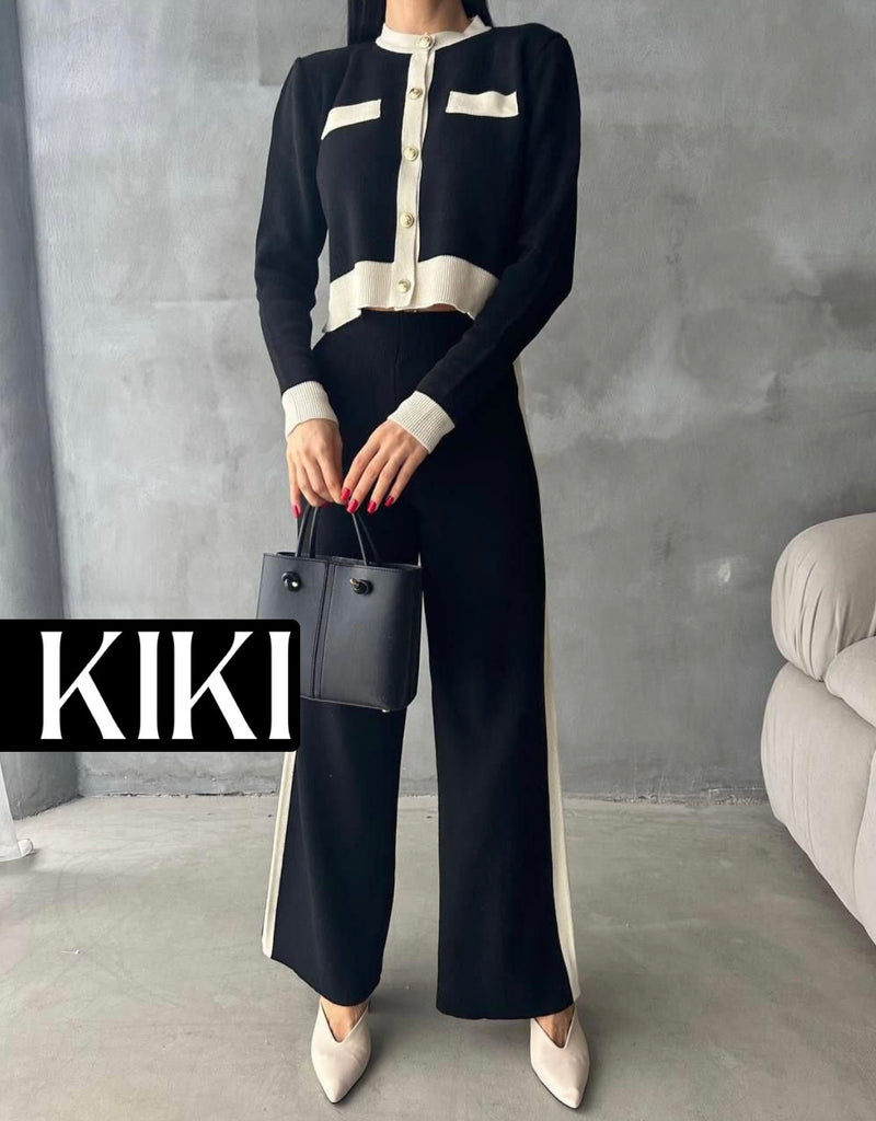 BLACK SET WHITE EDGES