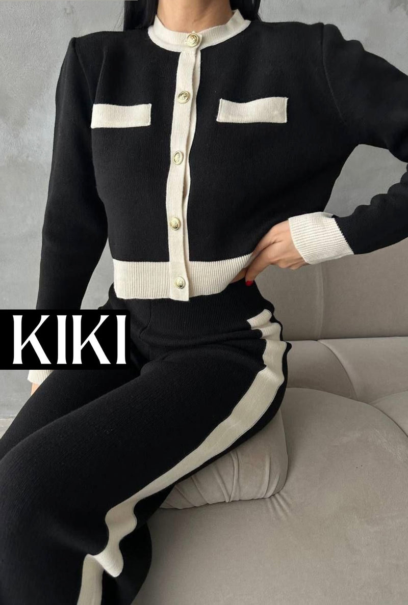 BLACK SET WHITE EDGES