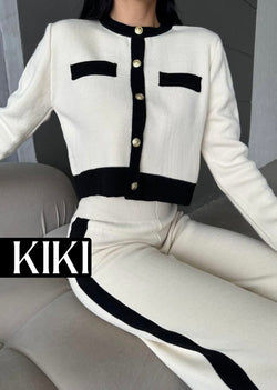BLACK SET WHITE EDGES