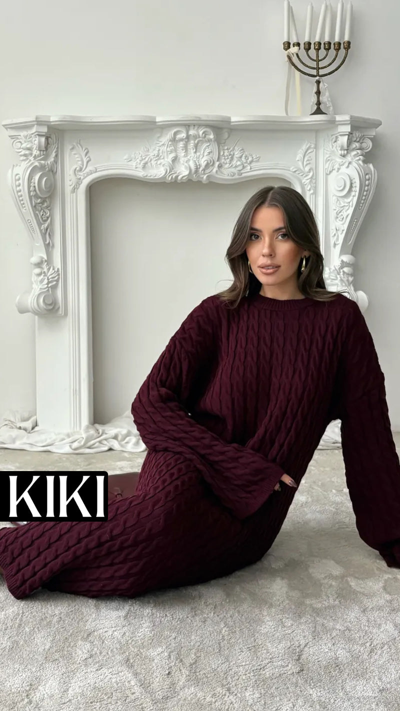 Robe longue en tricot